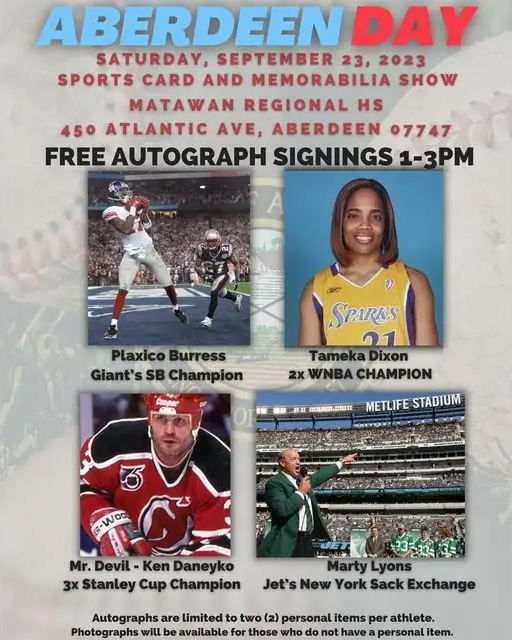 Aberdeen Day Sports Card and Memorabilia Show | September 23, 2023 | Event Flyer