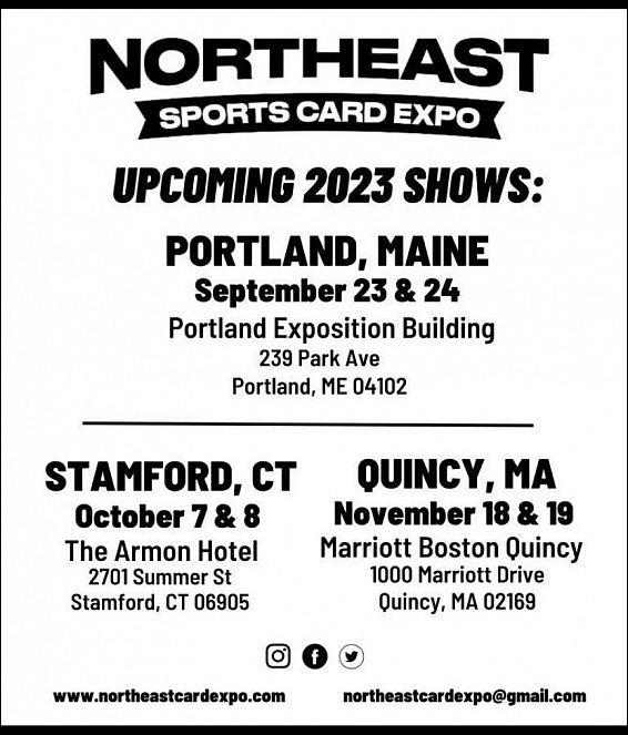 Northeast Sports Card Expo | September 23-24, 2023 | Event Flyer