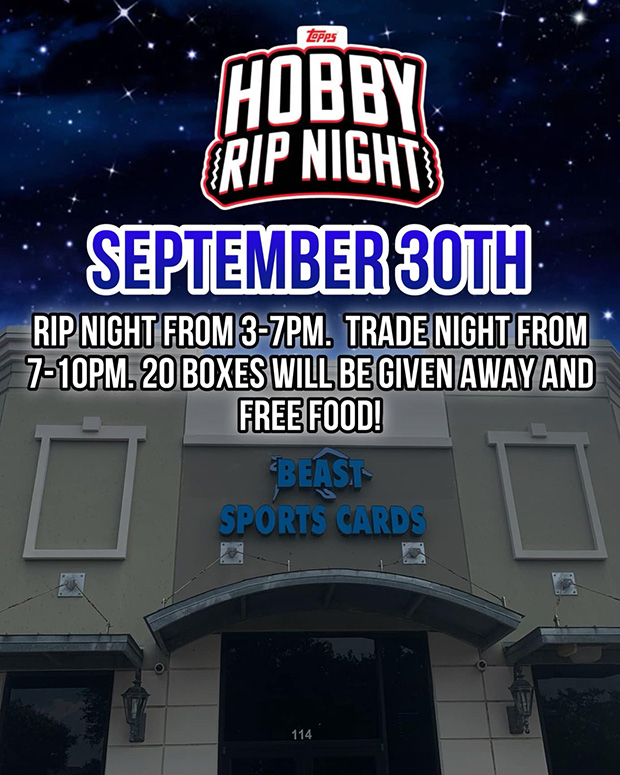 Beast Sports Cards Trade Night | September 30, 2023 | Event Flyer