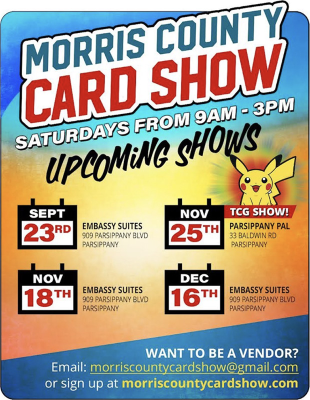 Morris County Card Show | 2023 Dates | Event Flyer