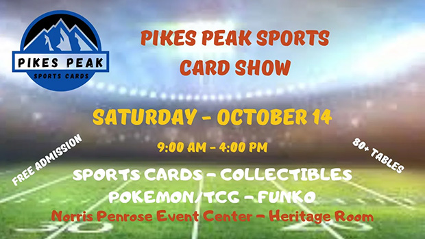 Pikes Peak Sports Card Show | October 14, 2023 | Event Flyer