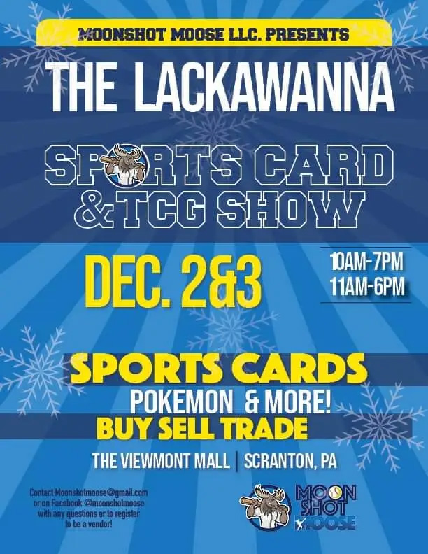 The Lackawanna Sports Card & TCG Show | December 2-3, 2023 | Event Flyer