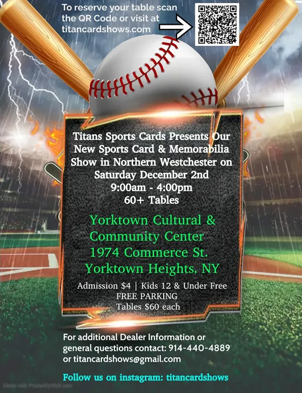 Titans Sports Cards & Memorabilia Show | December 2, 2023 | Event Flyer