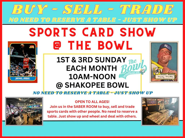 Sports Card Show at The Bowl | December 3, 2023 | Event Flyer