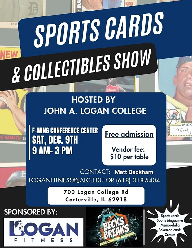 Carterville Sports Cards & Collectibles Show | December 9, 2023 | Event Flyer