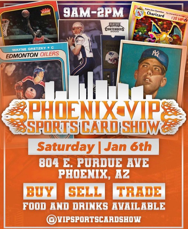 Phoenix VIP Sports Card Show | January 6, 2024 | Event Flyer