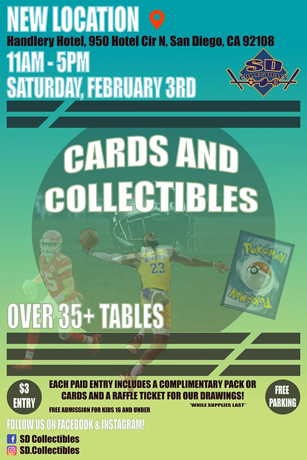 SD Collectibles Card Show | February 3, 2024 | Event Flyer