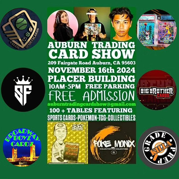 Auburn Trading Card Show | November 16, 2024 | Event Flyer