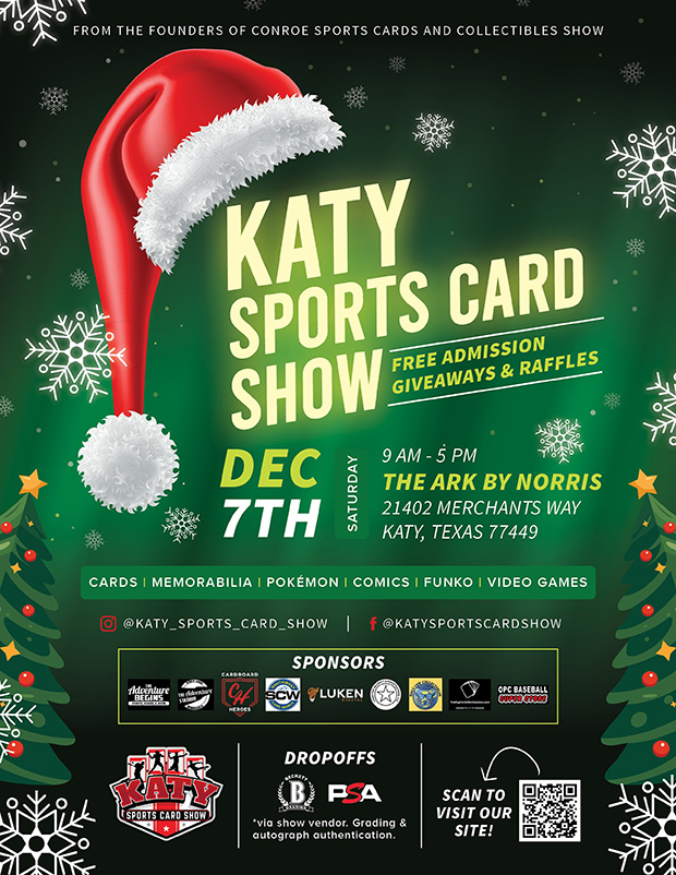 Katy Sports Card Show | December 7, 2024 | Event Flyer