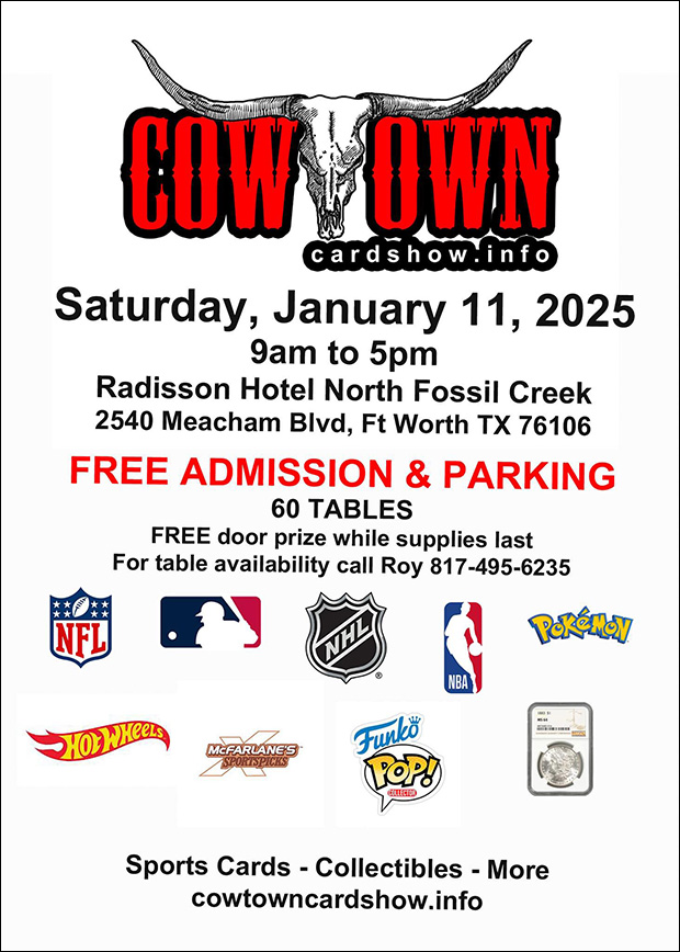 Cowtown Card Show | January 11, 2025 | Event Flyer