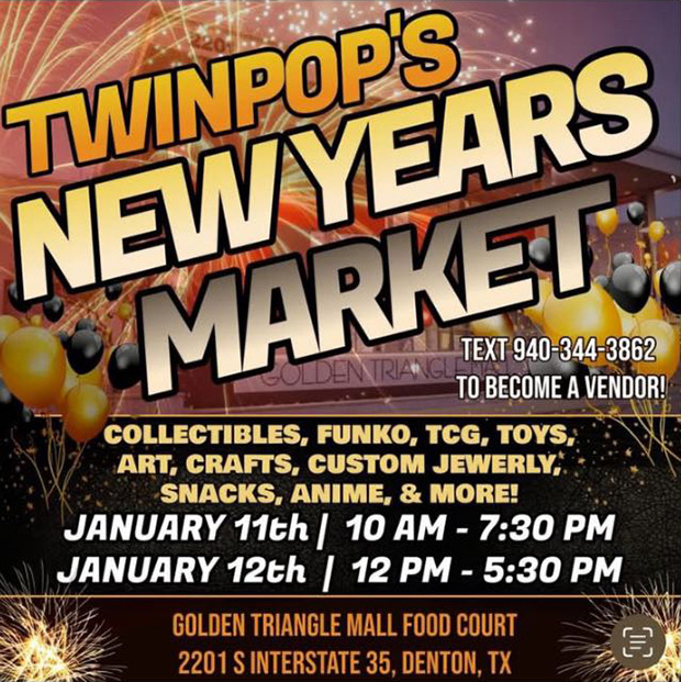 Twinpop's New Years Market | January 11-12, 2025 | Event Flyer