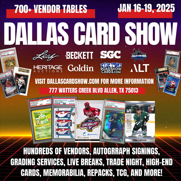 Dallas Card Show | January 16-19, 2025 | Event Flyer