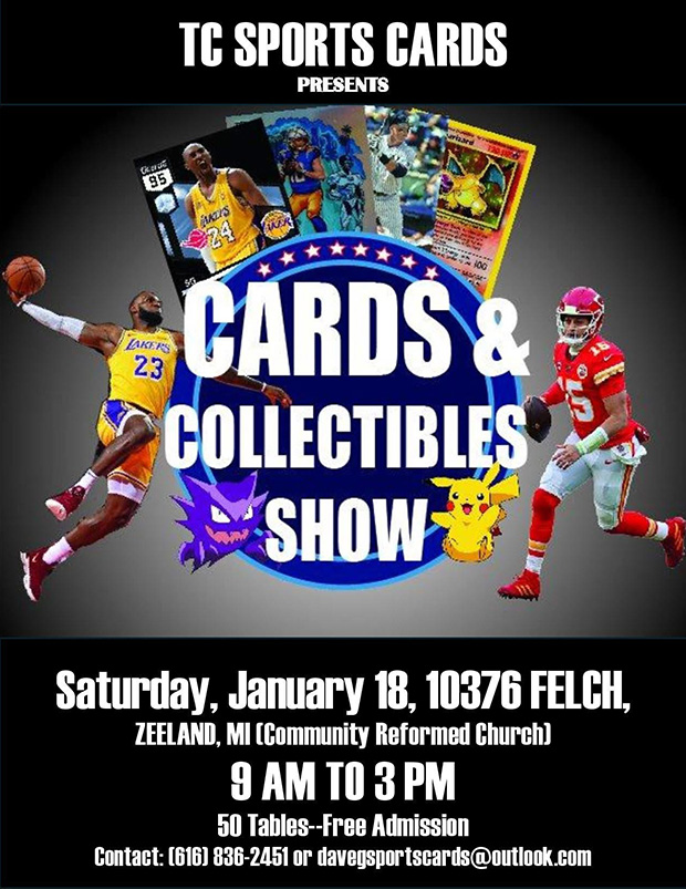 TC Sports Cards and Collectibles Show | January 18, 2025 | Event Flyer