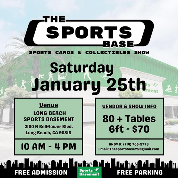 The Sports Base Sports Cards & Collectibles Show | January 25, 2025 | Event Flyer