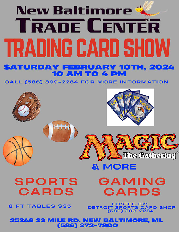 New Baltimore Trading Card Show | February 10, 2024 | Event Flyer