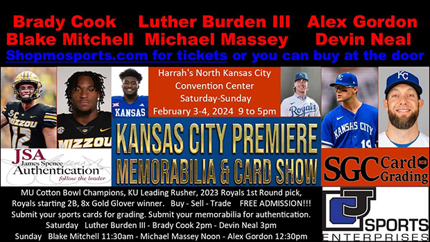 Kansas City Premiere Memorabilia & Card Show | February 3-4, 2024 | Event Flyer