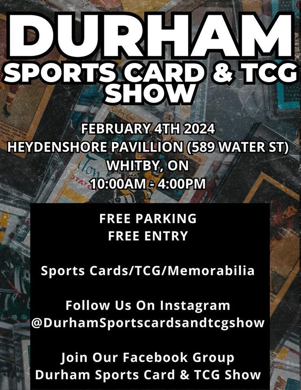 Durham Sports Card & TCG Show | February 4, 2024 | Event Flyer