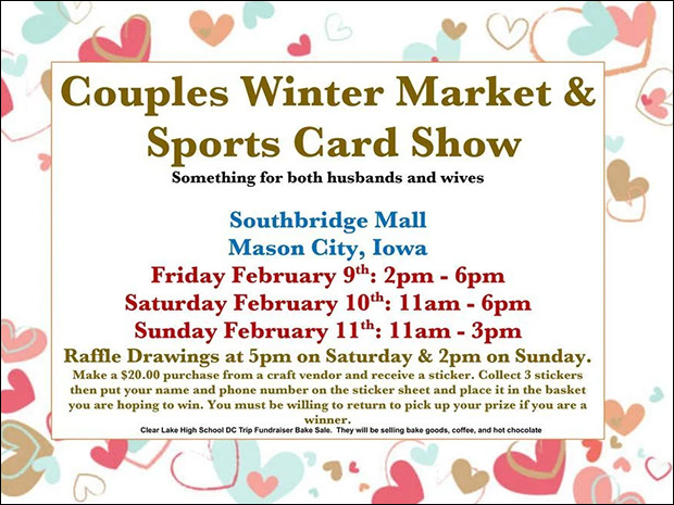 Couples Winter Market & Sports Card Show | February 9-11, 2024 | Event Flyer