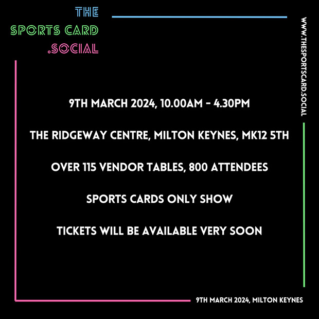 The Sports Card Social | March 9, 2024 | Event Flyer